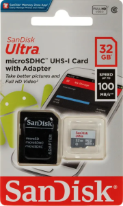 Карта micro-SD 32 GB SanDisk SDSQUNR-032G-GN3MA Ultra Light + adapte