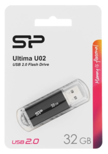 Карта USB2.0 32GB Silicon Power Ultima U02 SP032GBUF2U02V1K черный