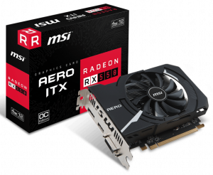 Видеокарта MSI PCI-E Radeon RX 550 AERO ITX 4G OC AMD RX550 4096Mb 128 GDDR5 1203/6000 DVIx1/HDMIx1/