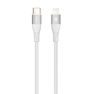 Кабель USB 2.0 Type-C to Lightning 8-pin 1,2 м OLMIO 3A 60W PD MFI усиленный белый