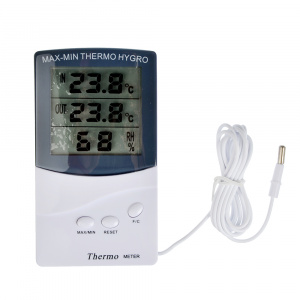 Термометр INBLOOM выносной датчик температуры, влажность,12.5x7см (473-049)