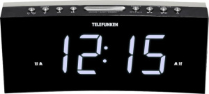 Радиочасы TELEFUNKEN TF-1569U черный с белым