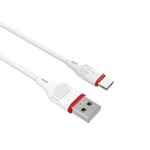 Кабель USB 2.0 A вилка - Type-C 1 м Borofone BX17 Enjoy белый