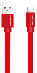 Кабель USB 2.0 A вилка - microUSB 1 м More choice K20m Red