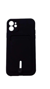 Бампер Apple iPhone 11 ZIBELINO Card Holder с выталк. черный