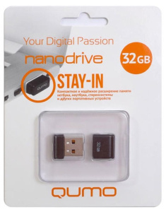 Карта USB2.0 32 GB QUMO Nano White