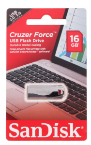 Карта USB2.0 16 GB SANDISK CRUZER FORCE CZ71 SILVER (SDCZ71-016G-B35)