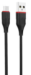 Кабель USB 2.0 A вилка - microUSB 1 м Borofone BX17 (Black)