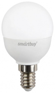 Лампочка E14 светодиод. SMARTBUY Шар SBL-P45-05-30K-E14 теплый свет