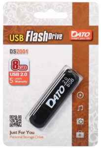 Карта USB2.0 8 GB Dato DS2001-08G черный