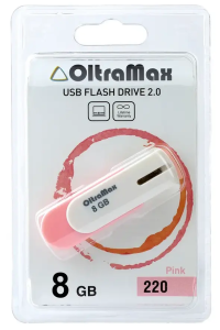 Карта USB2.0 8 GB OLTRAMAX 220 розовый