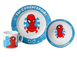 Набор столовый детский Sima Land MARVEL «Ты - супергерой», Человек-паук, 3 пр.(4704357)