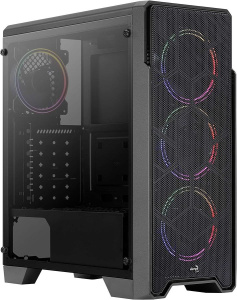 Корпус Aerocool Ore Saturn FRGB-G-BK-v1 черный без БП ATX 3x120mm 2xUSB2.0 1xUSB3.0 audio bott PSU ORE FRGB-G-BK-V1