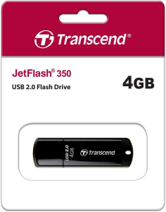 Карта USB2.0 4 GB Transcend Jetflash 350 TS4GJF350 черный