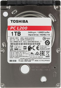 HDD 2,5" SATA 1Tb TOSHIBA HDWL110UZSVA L200 Slim (5400rpm) 128Mb