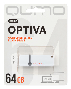 Карта USB2.0 64 GB QUMO Optiva 02 White (18507)