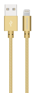 Кабель USB 2.0 A вилка - 8pin 1 м More choice K31i металл (Gold)