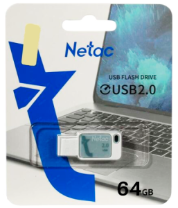 Карта USB2.0 64 GB NETAC UA31 NT03UA31N-064G-20BL синий