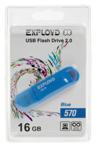 Карта USB2.0 16 GB EXPLOYD 570 синий