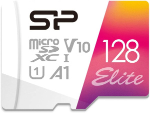 Карта micro-SD 128 GB SILICON POWER Class10 128GBSTXBV1V20SP Elite + adapter