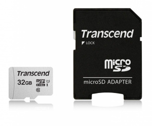 Карта micro-SD 32 GB TRANSCEND TS32GUSD300S-A + adapter