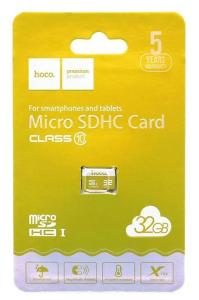 Карта micro-SD 32 GB Hoco Class 10 (Yellow)