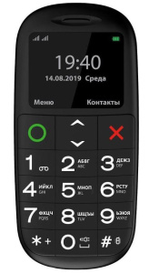 Сотовый телефон Vertex C312 черный/белый