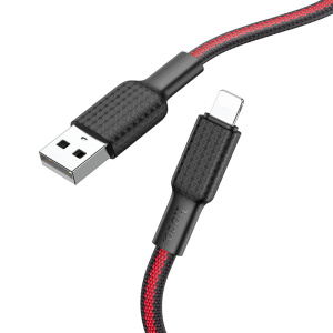 Кабель USB 2.0 A вилка - 8pin 1 м HOCO X69 Black Red
