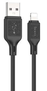 Кабель USB 2.0 A вилка - 8pin 1 м HOCO X90 силикон Black