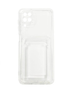 Бампер Samsung A13 ZIBELINO Silicone Card Holder прозрачный защита камеры