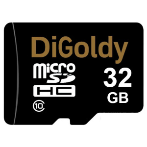 Карта micro-SD 32 GB DIGOLDY class10 +адаптер