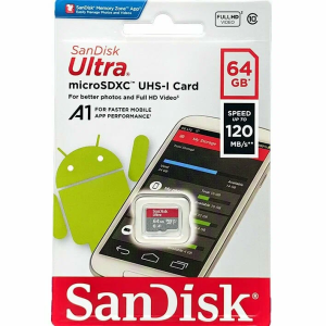 Карта micro-SD 64 GB Sandisk SDSQUA4-064G-GN6MN Ultra Class 10, UHS-I