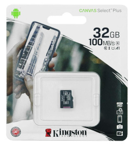 Карта SD 32 GB Kingston SDCS2/32GBSP Canvas Select Plus Class10