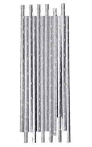 Трубочки для коктейля «Звёзды», серебро, набор 12 шт.(9686267)