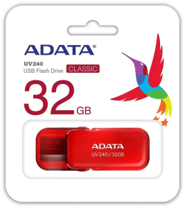 Карта USB2.0 32 GB A-DATA UV240 AUV240-32G-RRD USB2.0 красный