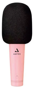 Микрофон вокальный Bluetooth AMFOX MIC30 розовый