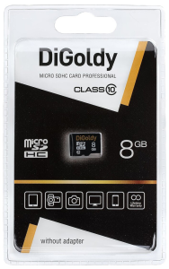 Карта micro-SD 8 GB DiGoldy Class10