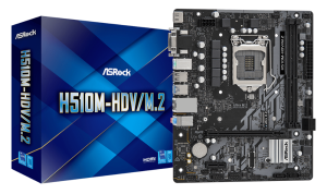 М/П SOC-1200 Asrock H510M-HDV/M.2 2xDDR4 mATX AC`97 8ch(7.1) GbLAN+VGA+DVI+