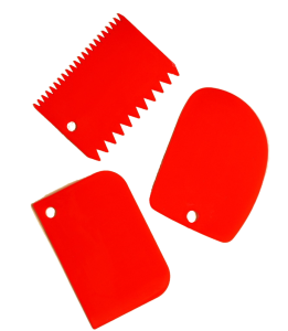 Набор кондитерских шпателей, 3 пр., красных (7877824)