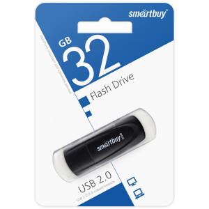 Карта USB2.0 32 GB Smartbuy Scout Black черный (SB032GB2SCK) 