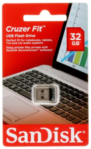 Карта USB2.0 32 GB SANDISK Cruzer Fit SDCZ33-032G-G35 черный