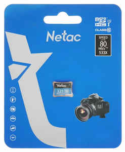 Карта micro-SD 32GB Netac NT02P500STN-032G-S P500 Class10 w/o adapter 