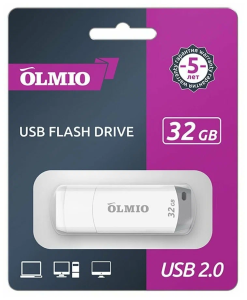 Карта USB2.0 32 GB OLMIO U-181 белый