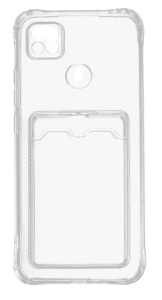 Бампер Xiaomi Redmi 10A/9C ZIBELINO Silicone Card Holder прозрачный защита камеры