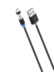 Кабель USB 2.0 A вилка - 8pin More choice K61Si Magnetic (Black)