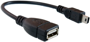 Кабель USB 2.0 A розетка - miniUSB OTG Partner