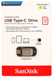 Карта USB3.0 32 GB Sandisk Type C SDCZ450-032G-G46 черный