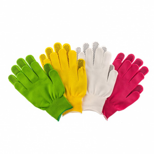 Перчатки Palisad в наборе (белые, розовая фуксия, желтые, зеленые) (67852)