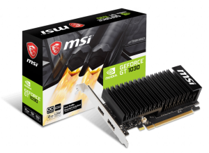 Видеокарта MSI PCI-E GT 1030 2GHD4 LP OC NV GT1030 2048Mb 64b DDR4 1189/2100/HDMIx1/DPx1/HDCP Ret lo