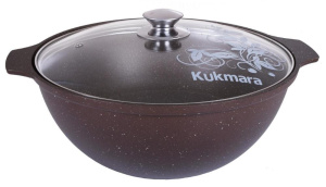 Казан KUKMARA кмк47а 4,5л для плова (кофейный мрамор)